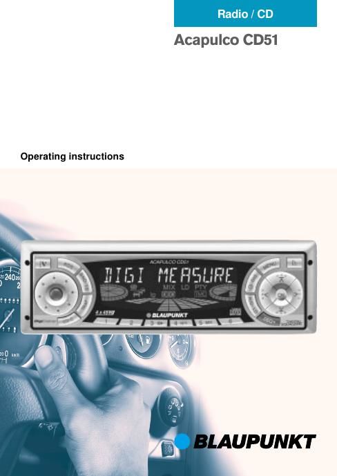 Blaupunkt Acapulco CD 51 Owners Manual