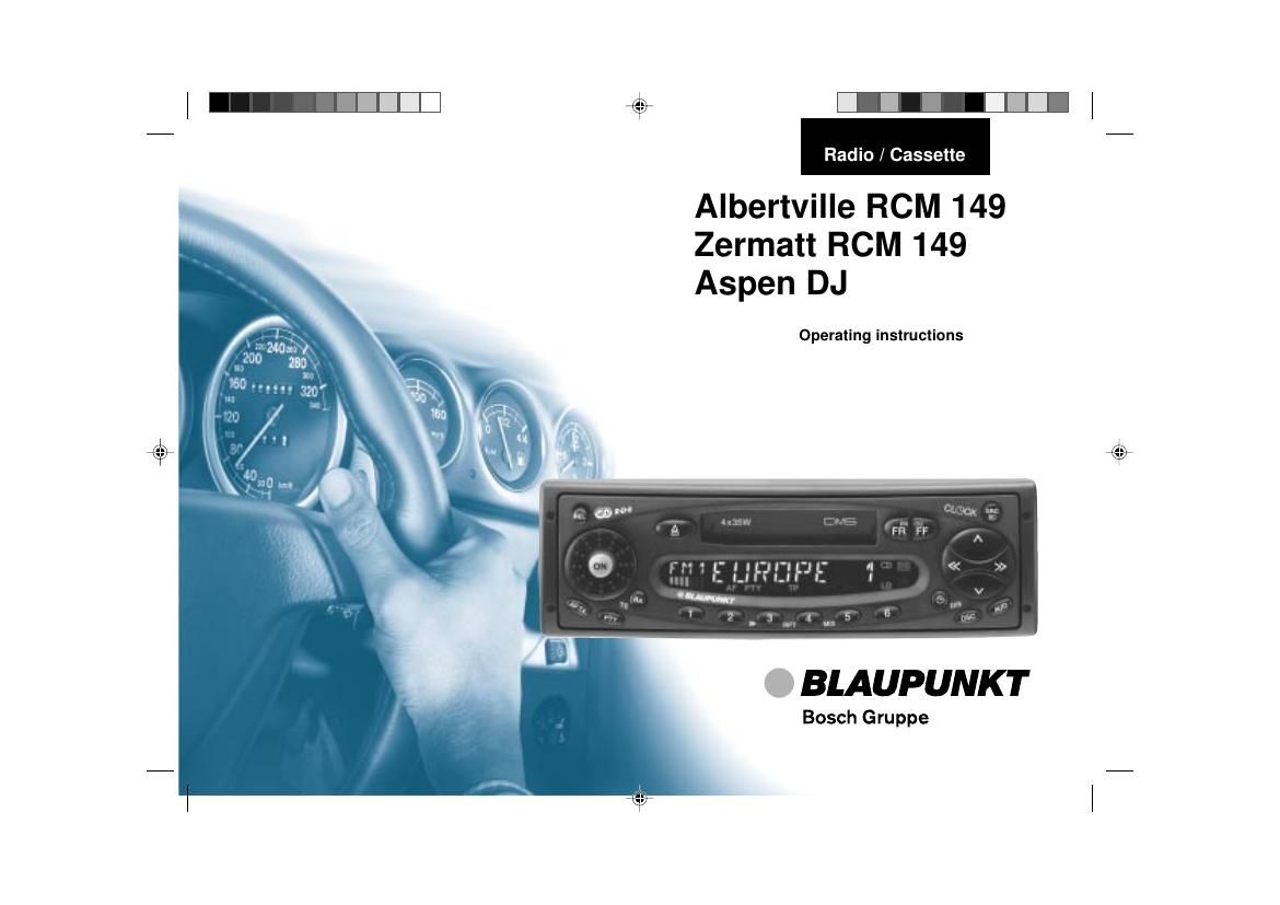 Blaupunkt Albertville RCM 149 Owners Manual