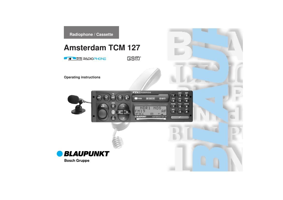 Blaupunkt Amsterdam TCM 127 Owners Manual