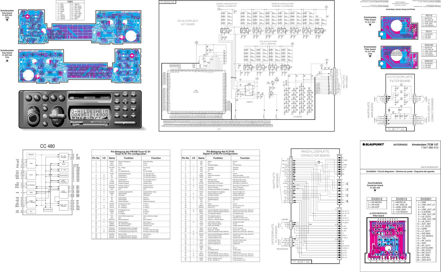 Blaupunkt Amsterdam TCM 127 Schematic