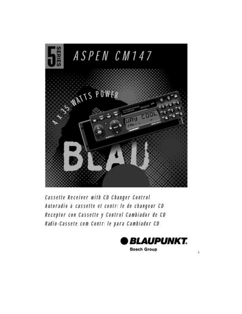Blaupunkt Aspen CM 147 Owners Manual