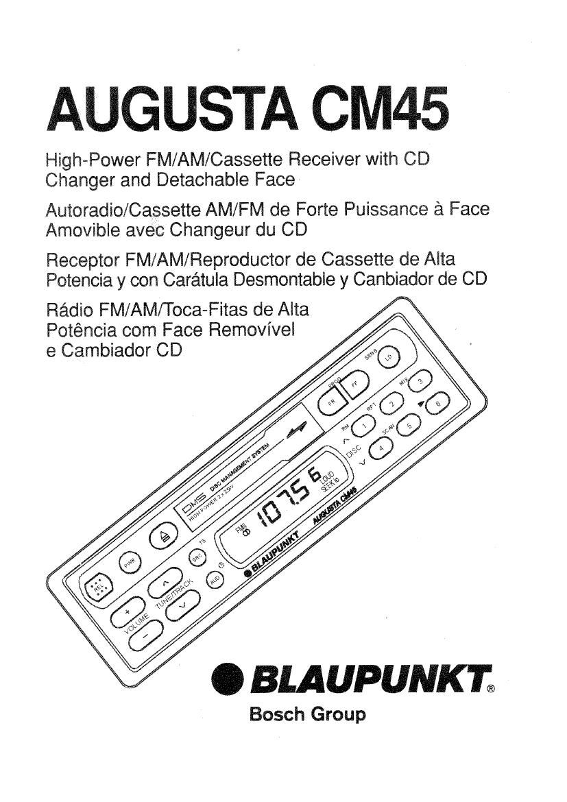 Blaupunkt Augusta CM 45 Owners Manual