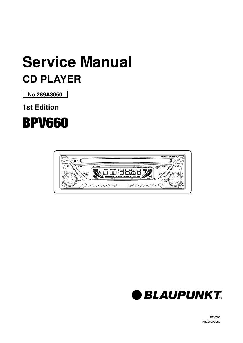 Blaupunkt BPV 660 Service Manual