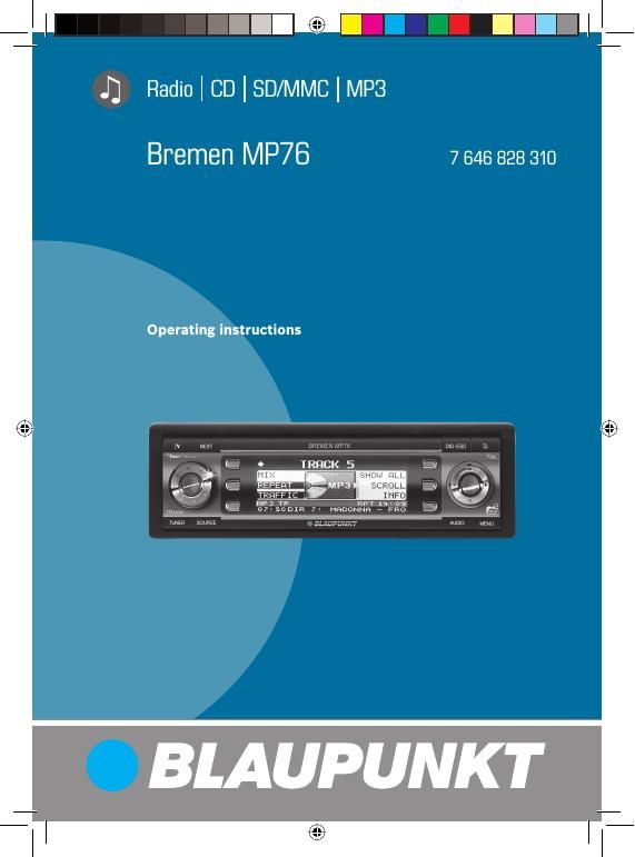 Blaupunkt Bremen MP 76 Owners Manual