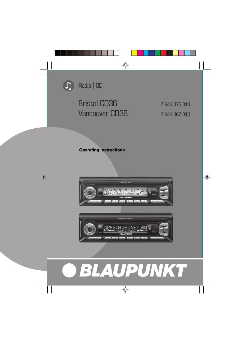 Blaupunkt Bristol CD 36 Owners Manual