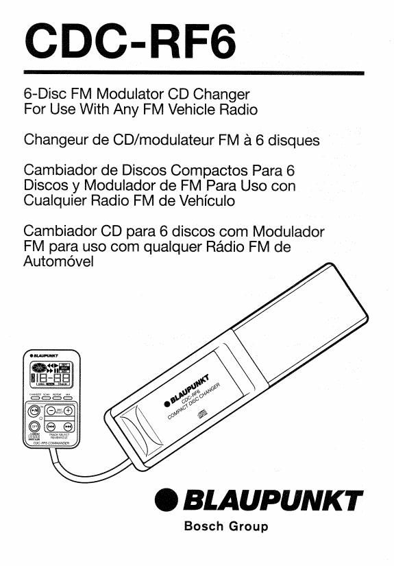 Blaupunkt CDC R6 Owners Manual