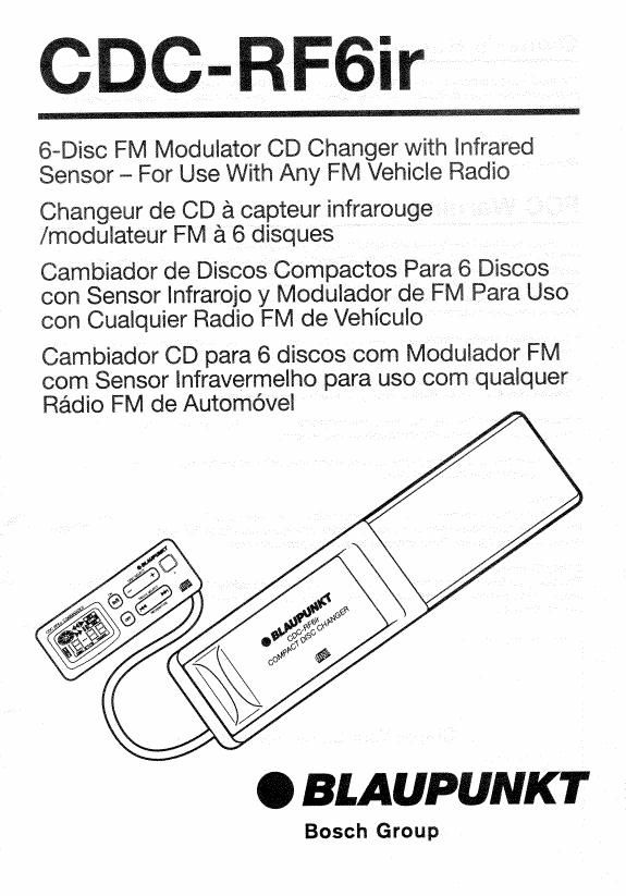 Blaupunkt CDC RF6IR Owners Manual