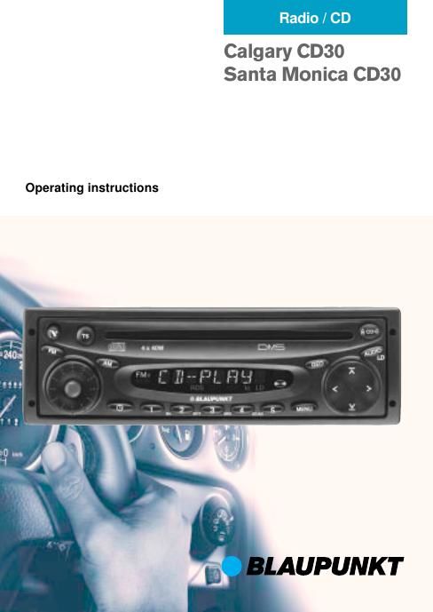 Blaupunkt Calgary CD 30 Owners Manual