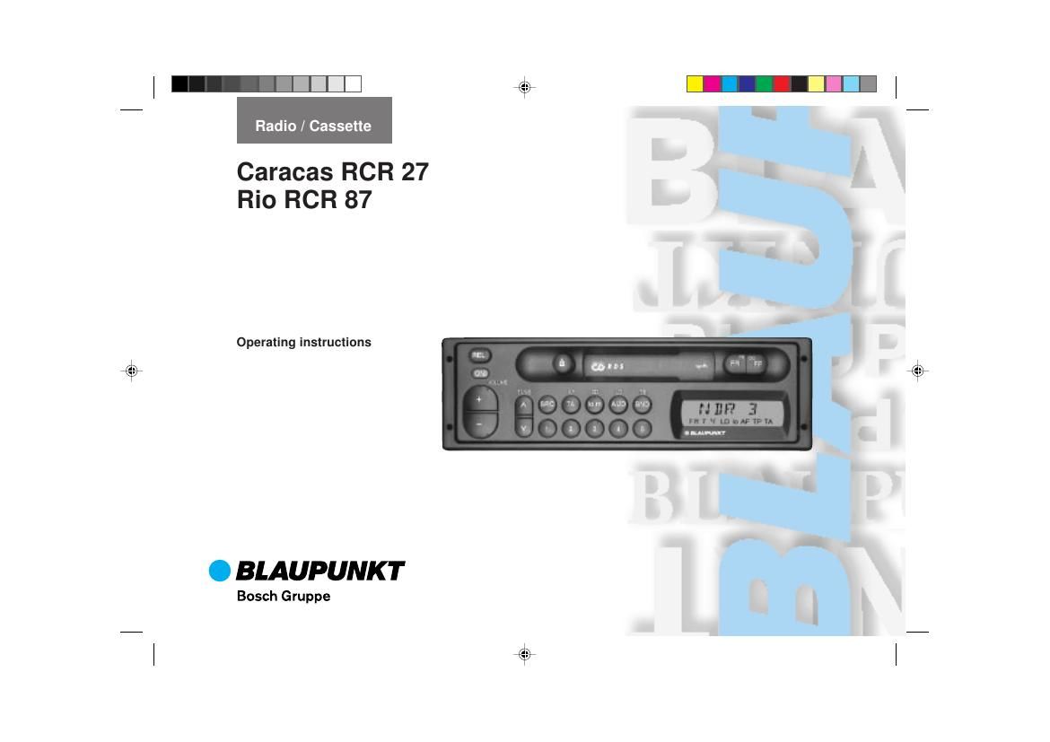 Blaupunkt Caracas RCR 27 Owners Manual