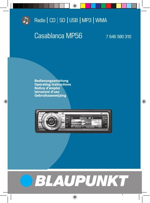 Blaupunkt Casablanca MP 56 Owners Manual