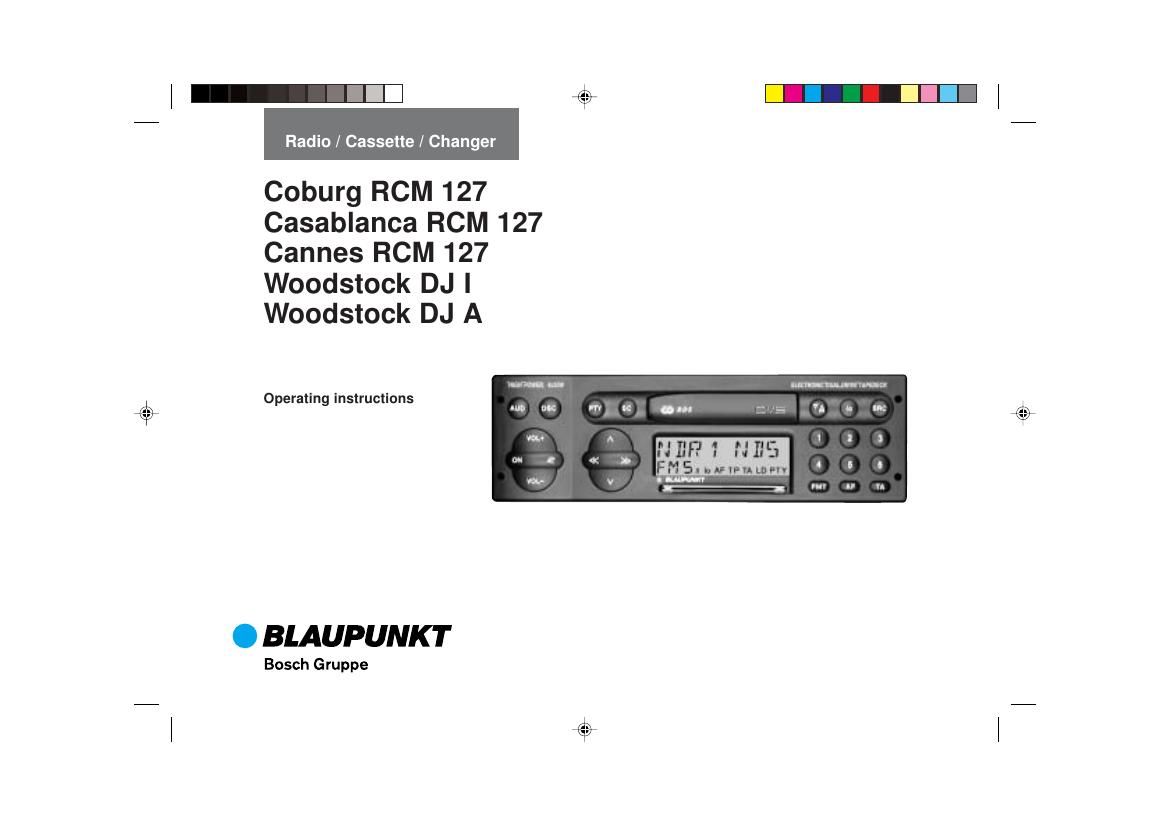 Blaupunkt Casablanca RCM 127 Owners Manual