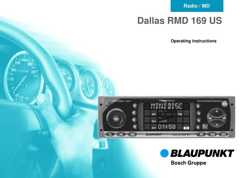 Blaupunkt Dallas RMD 169 US Owners Manual