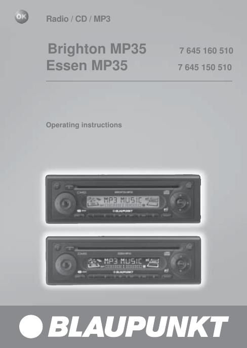 Blaupunkt Essen MP 35 Owners Manual