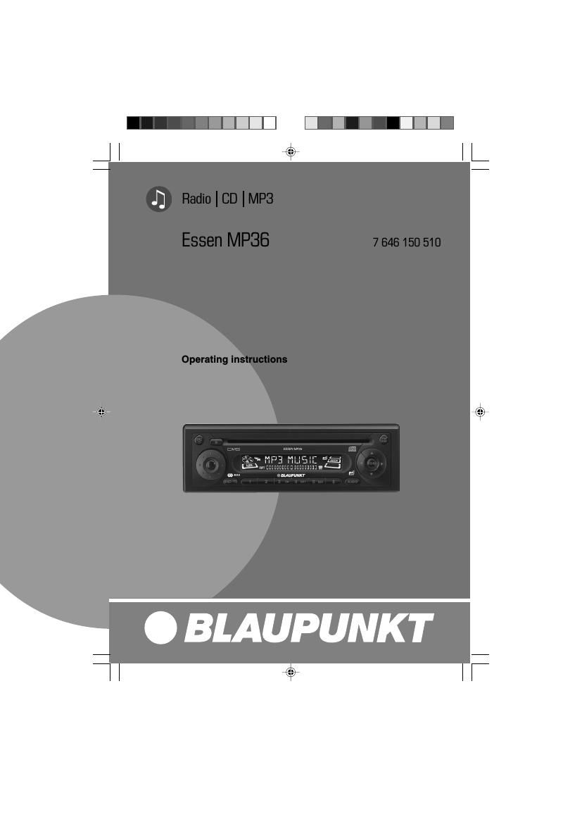 Blaupunkt Essen MP 36 Owners Manual