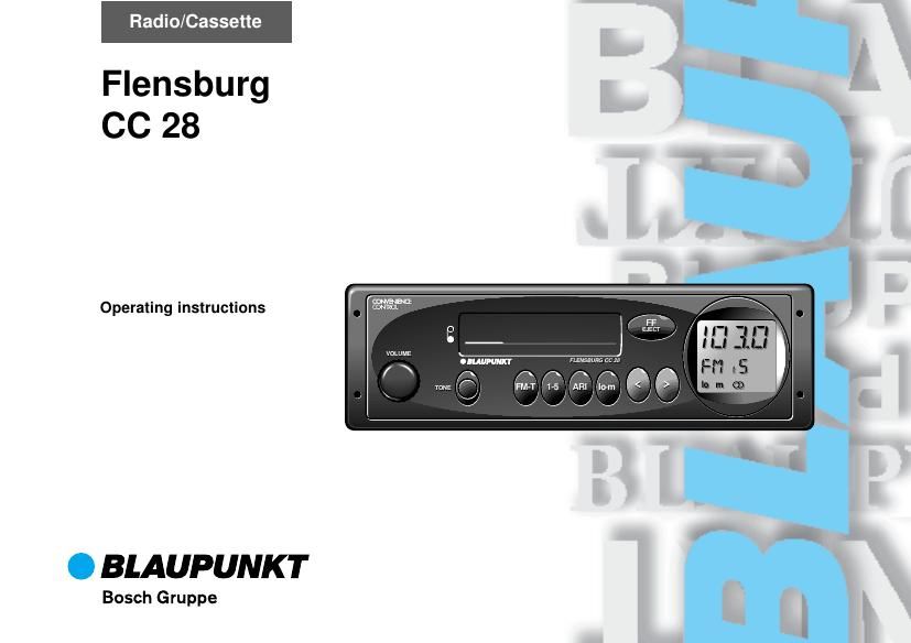 Blaupunkt Flensburg CC 28 Owners Manual