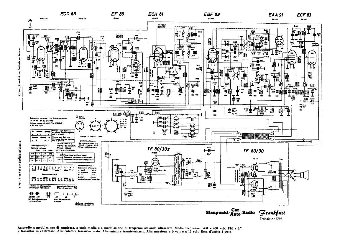 Blaupunkt Frankfurt 3798 Schematic