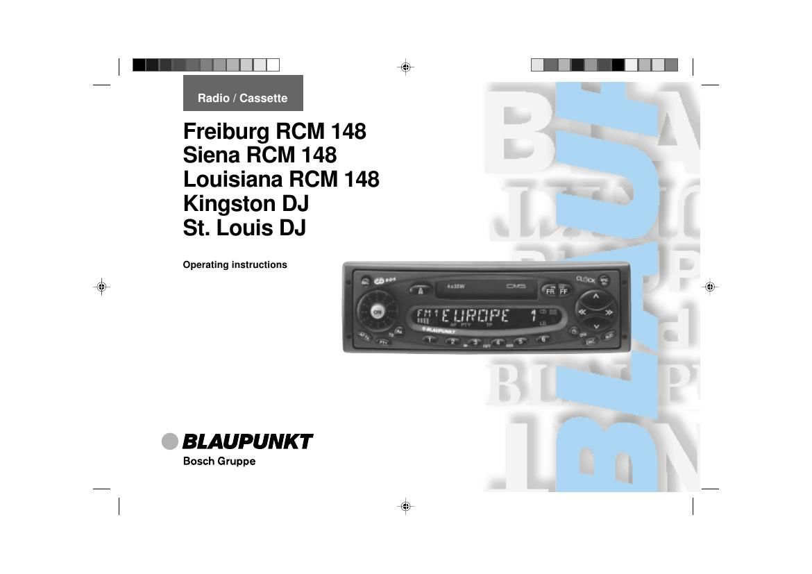 Blaupunkt Freiburg RCM 148 Owners Manual