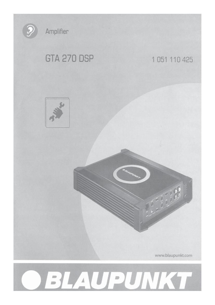Blaupunkt GTA 270 DSP Owners Manual