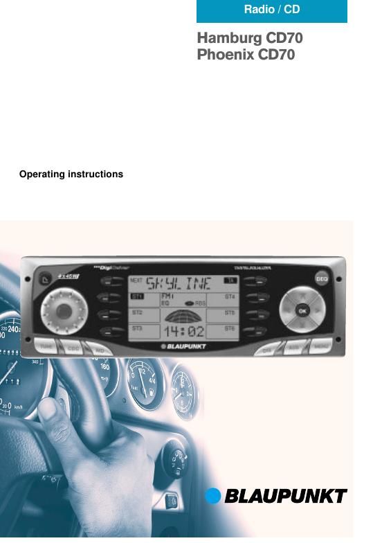 Blaupunkt Hamburg CD 70 Owners Manual