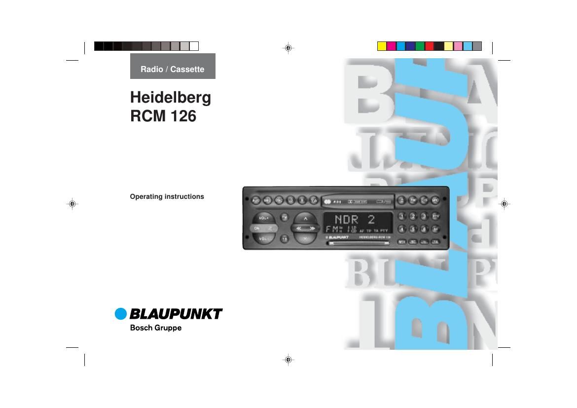 Blaupunkt Heidelberg RCM 126 Owners Manual