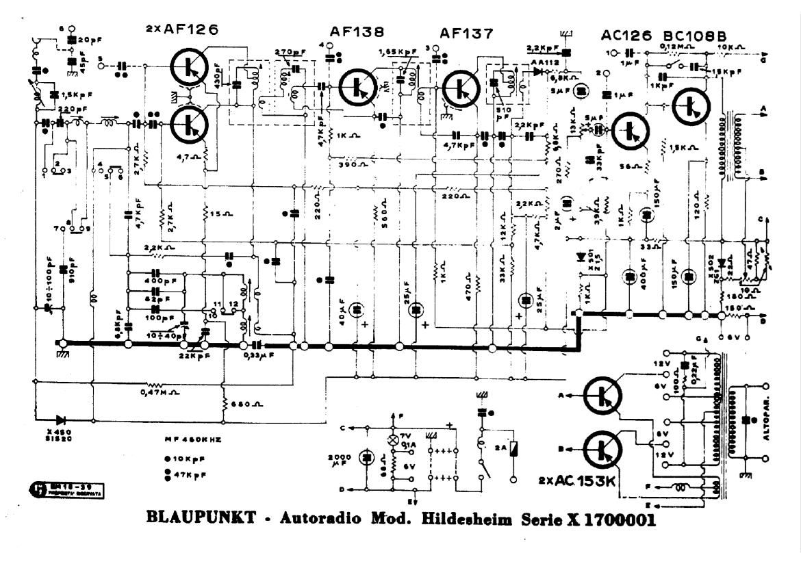 Blaupunkt Hildesheim Car Radio Schematic