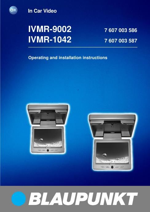 Blaupunkt IVMR 1042 Owners Manual