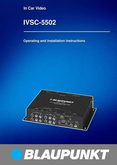 Blaupunkt IVSC 5502 Owners Manual