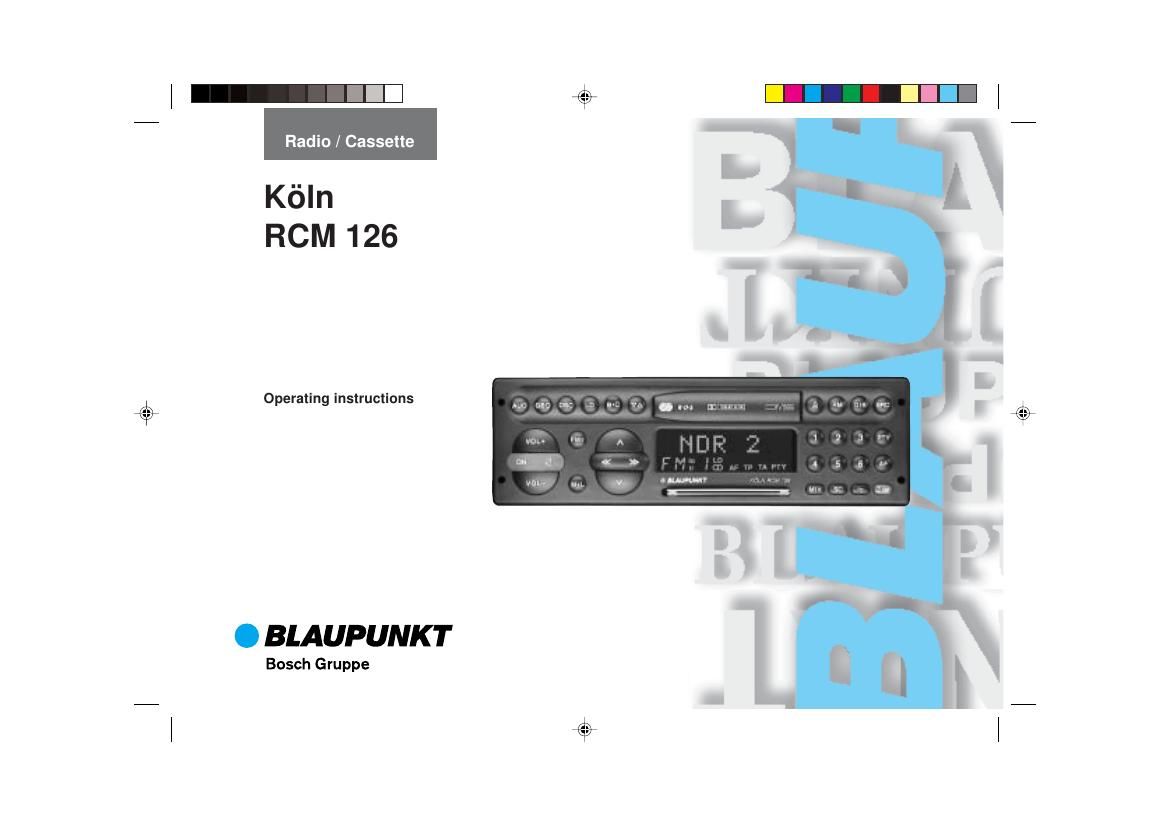 Blaupunkt Koln RCM 126 Owners Manual