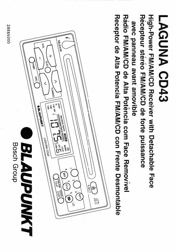 Blaupunkt Laguna CD 43 Owners Manual