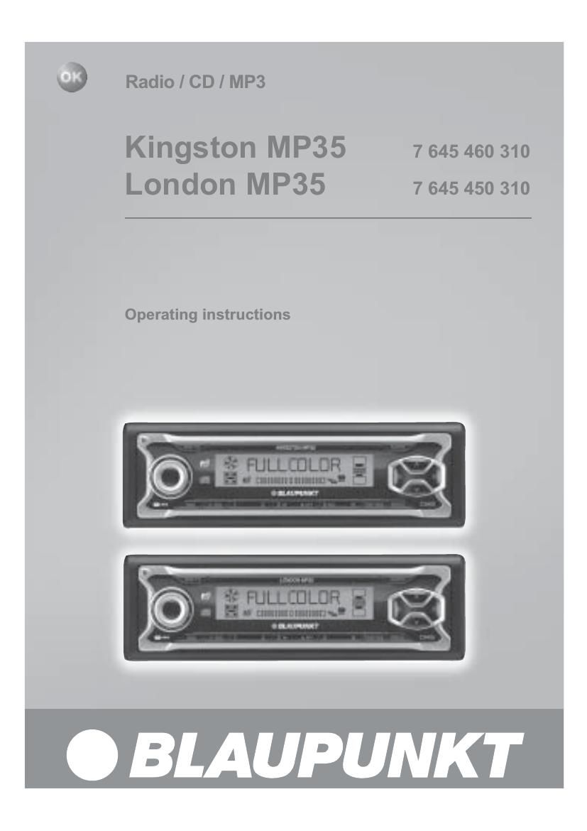 Blaupunkt London MP 35 Owners Manual