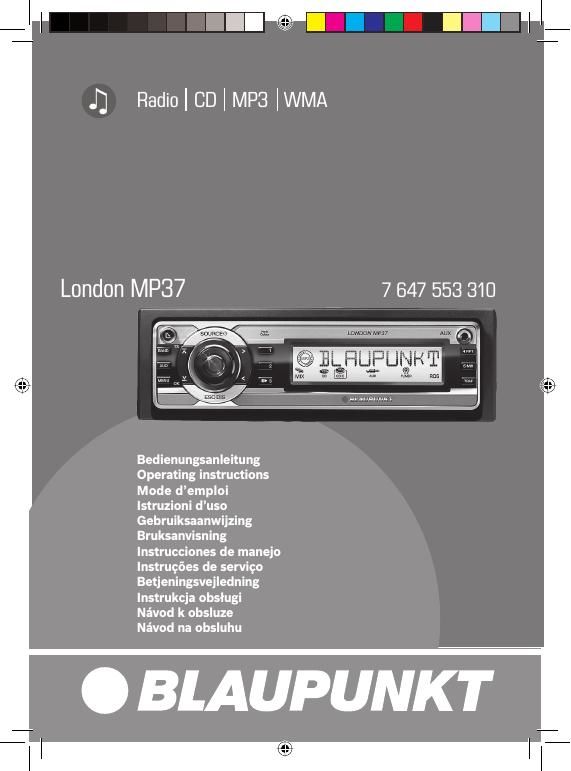 Blaupunkt London MP 37 Owners Manual