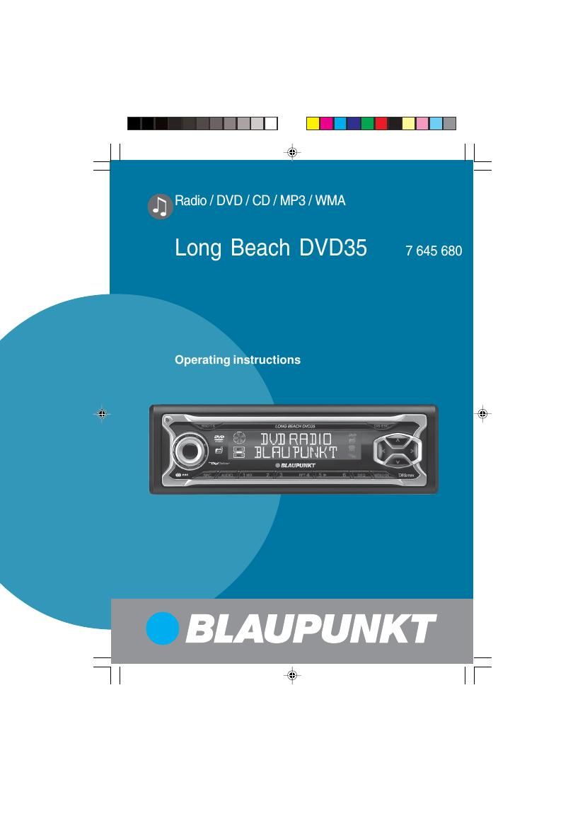 Blaupunkt Long Beach DVD 35 Owners Manual