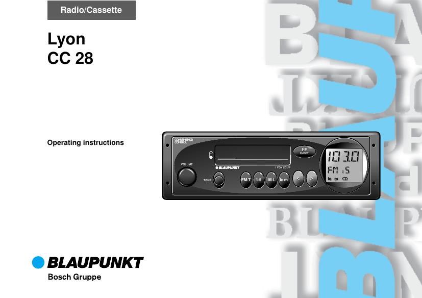 Blaupunkt Lyon CC 28 Owners Manual