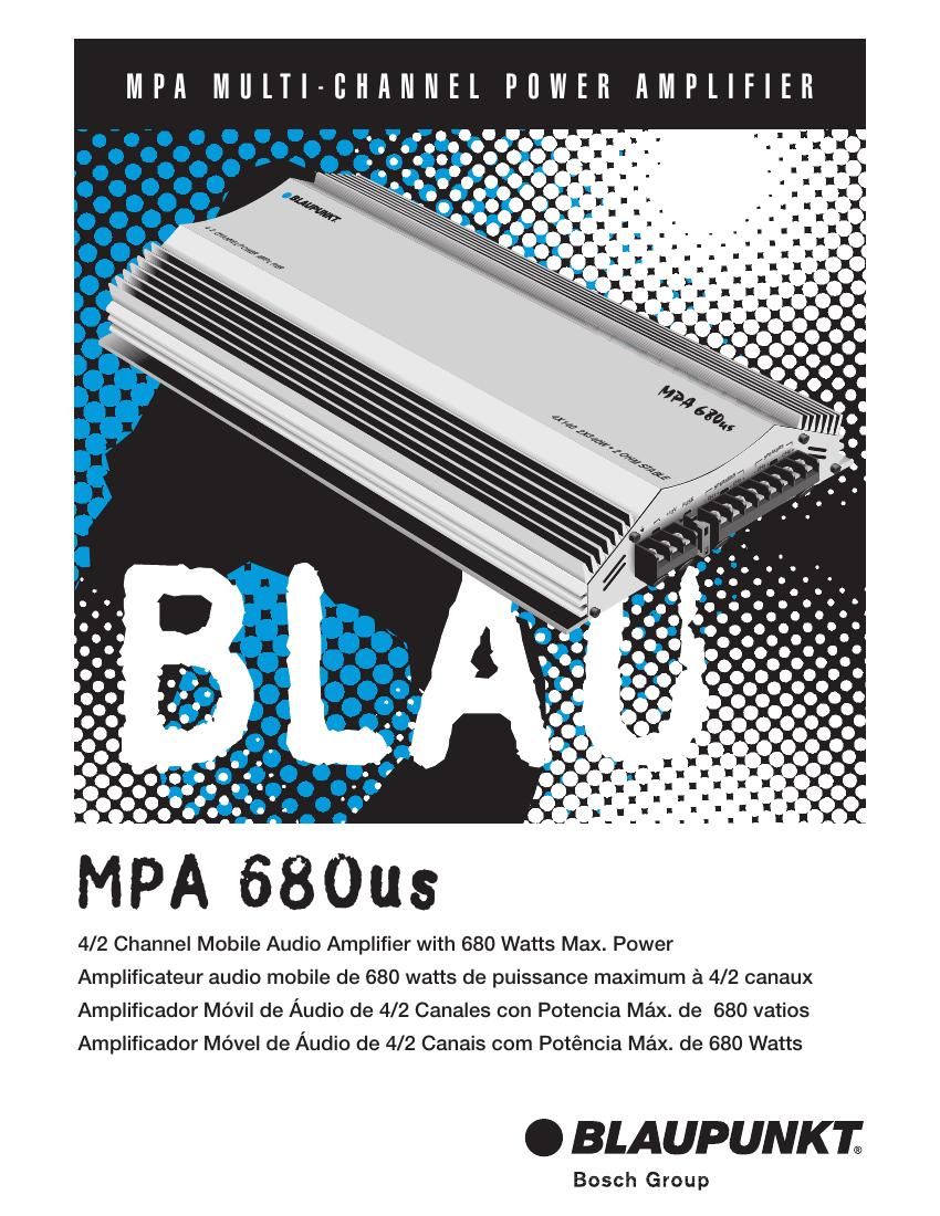 Blaupunkt MPA 680 Owners Manual