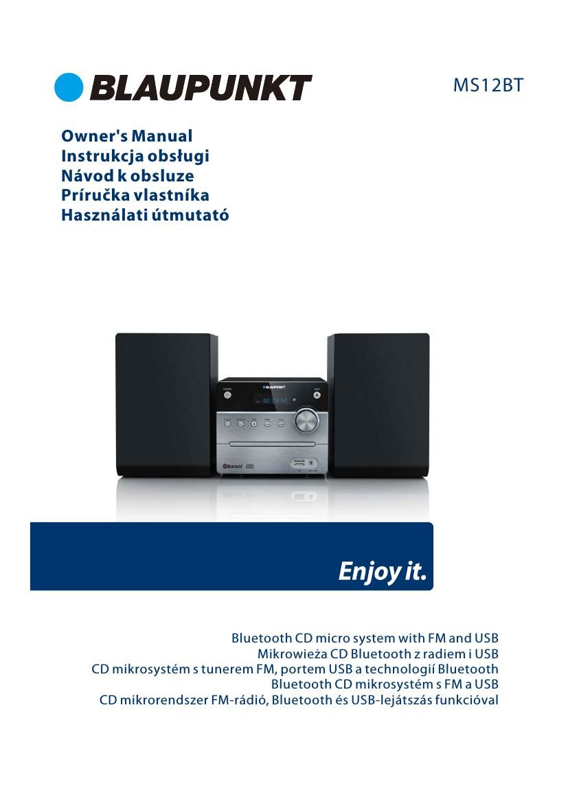 Blaupunkt MS 12 BT Owners Manual