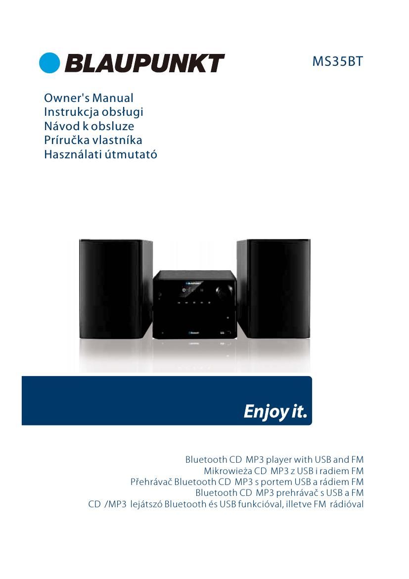 Blaupunkt MS 35 BT Owners Manual