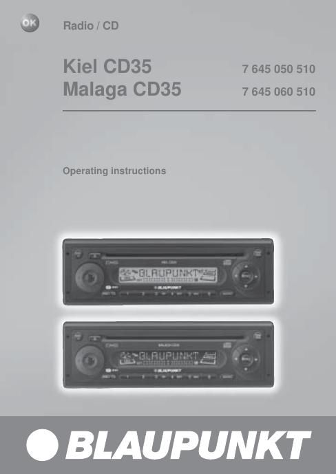 Blaupunkt Malaga CD 35 Owners Manual