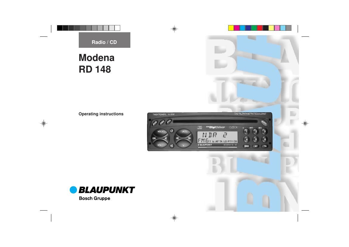 Blaupunkt Modena RD 148 Owners Manual