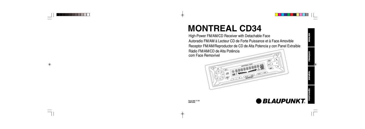 Blaupunkt Montreal CD 34 Owners Manual