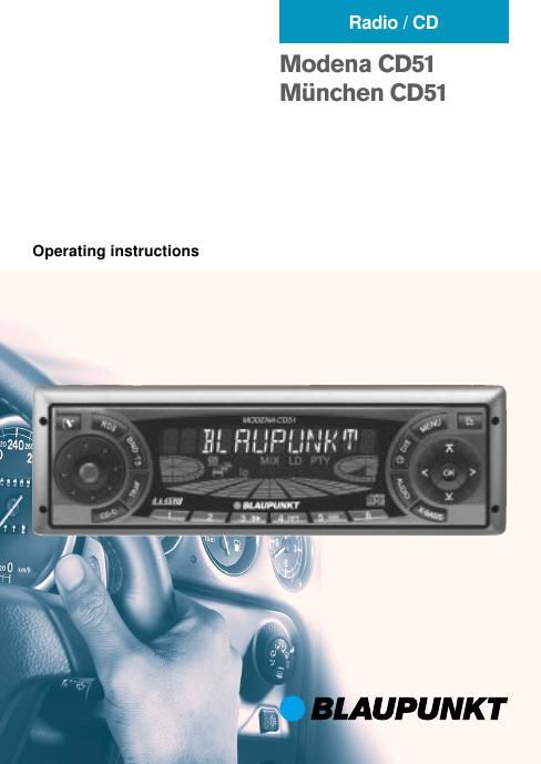 Blaupunkt Munchen CD 51 Owners Manual