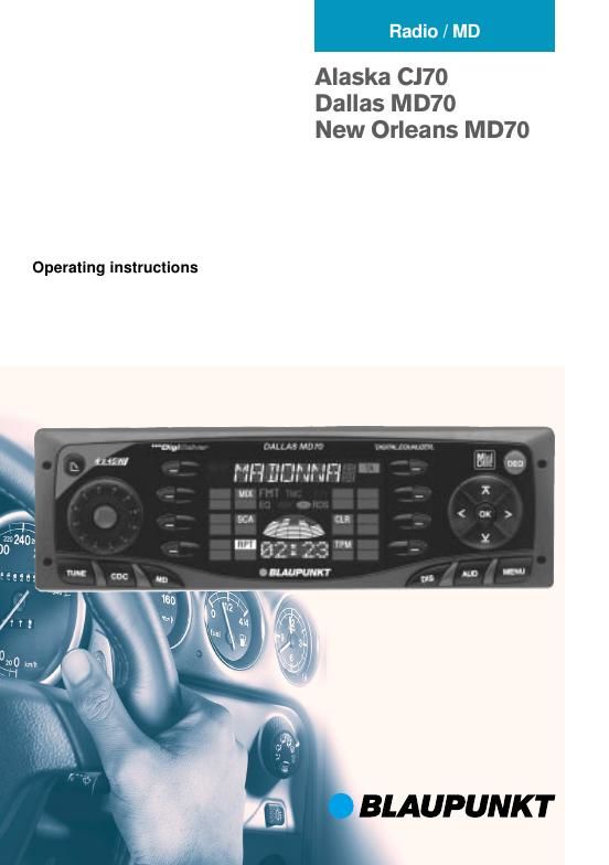 Blaupunkt New Orleans MD 70 Owners Manual