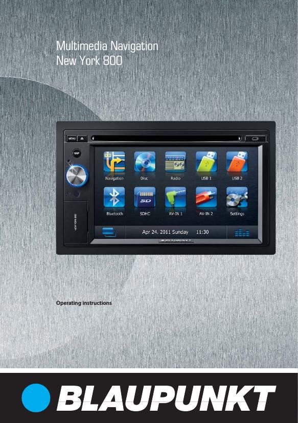 Blaupunkt New York 800 Owners Manual