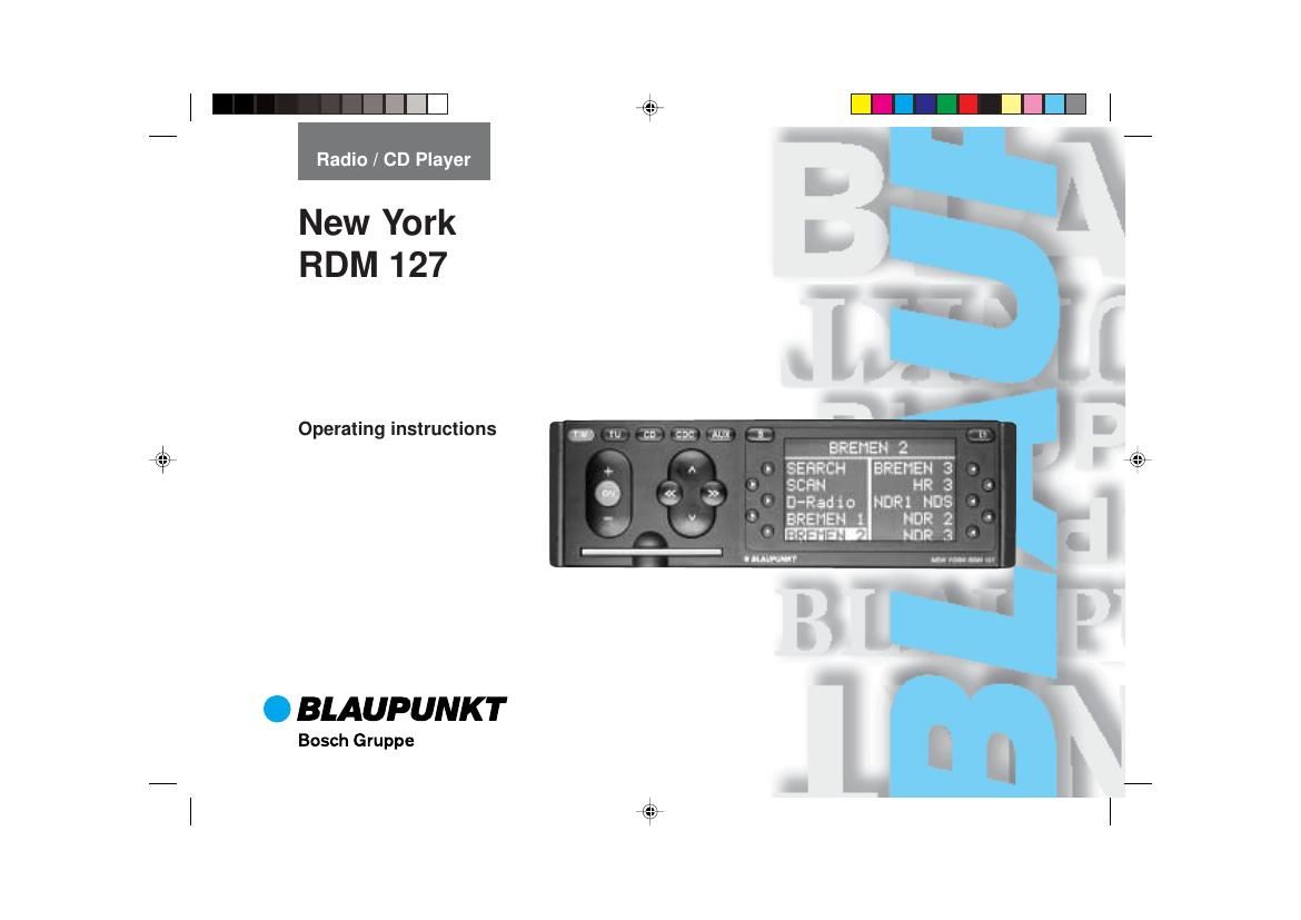 Blaupunkt New York RDM 127 Owners Manual