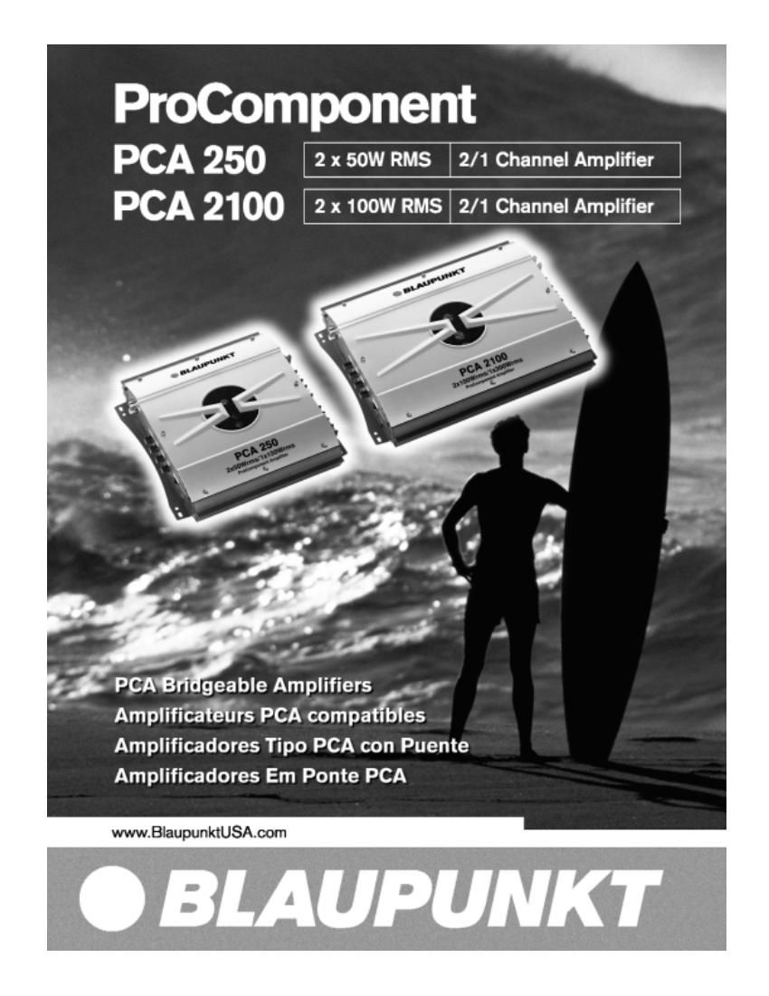 Blaupunkt PCA 250 Owners Manual