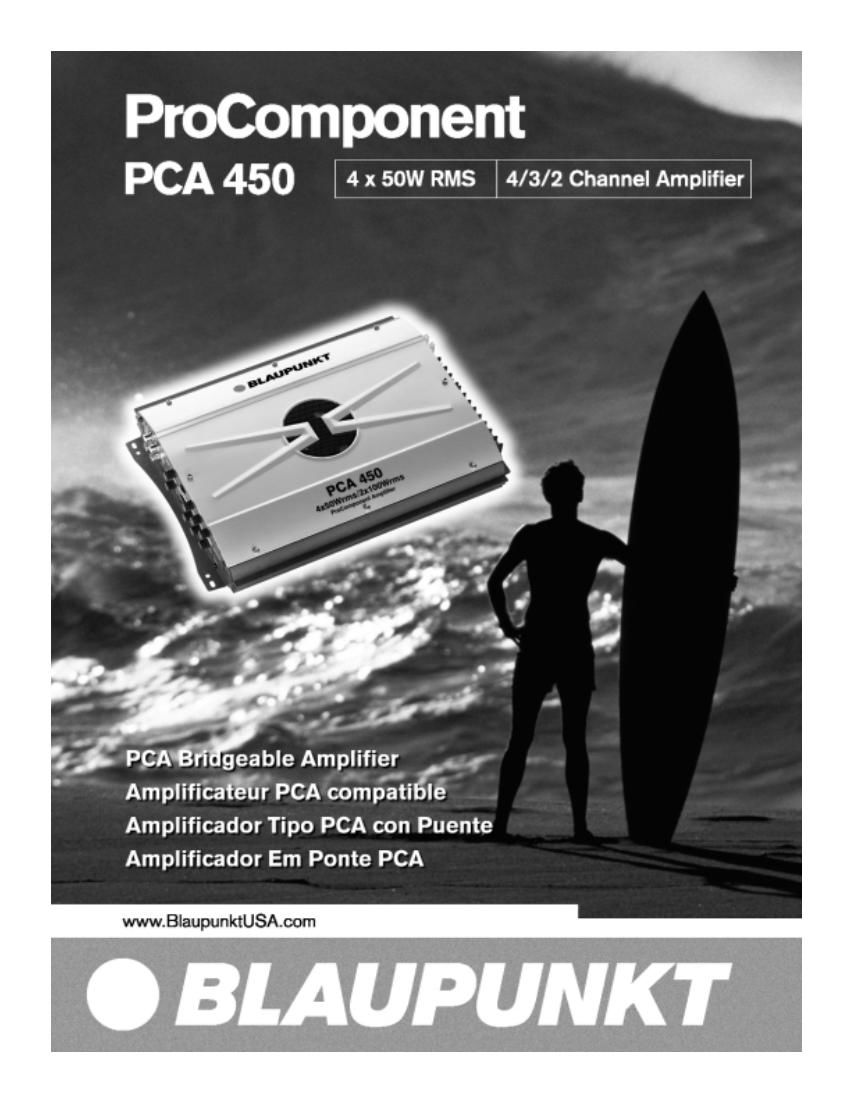 Blaupunkt PCA 450 Owners Manual