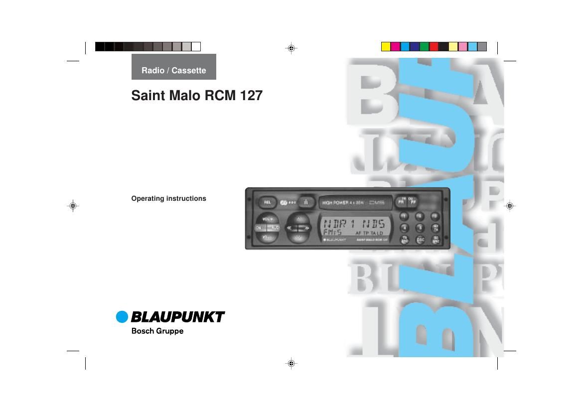 Blaupunkt Saint Malo RCM 127 Owners Manual