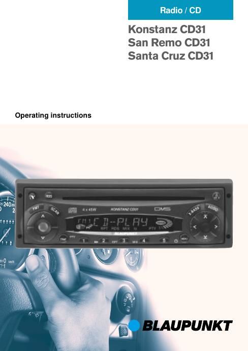 Blaupunkt Santa Cruz CD 31 Owners Manual