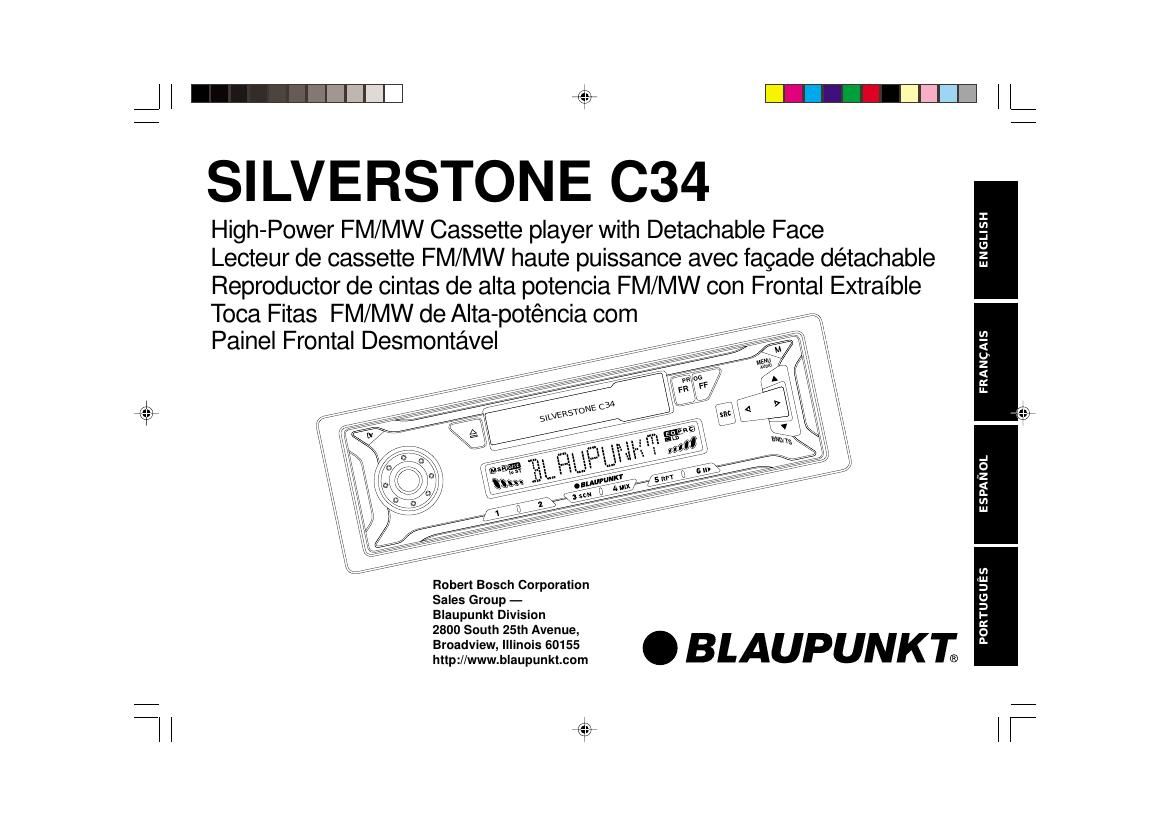 Blaupunkt Silverstone C 34 Owners Manual
