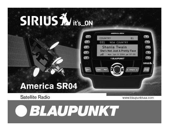 Blaupunkt Sirius America SR 04 Owners Manual