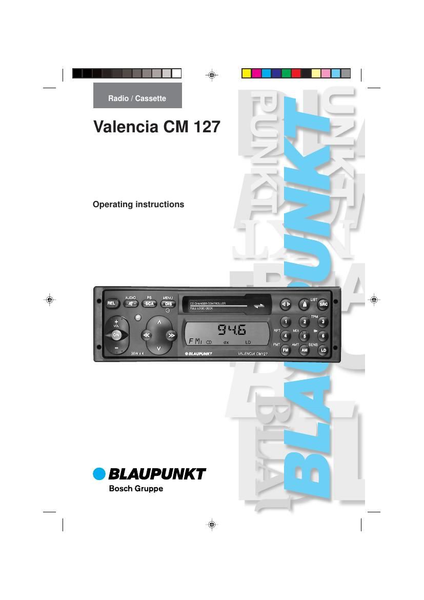 Blaupunkt Valencia CM 127 Owners Manual